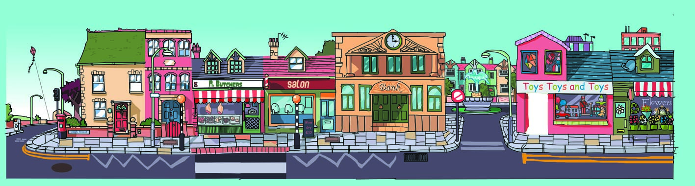 Tuff Tray Town Scenery Set - Image 2